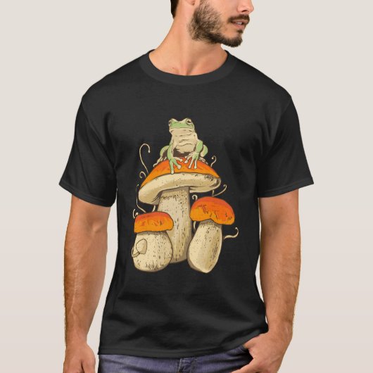 カエルとキノコ Tシャツ (正面)