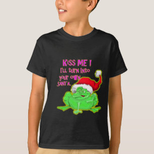 カエルとサンタハットおもしろいことわざ Tシャツ