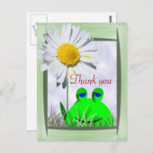 カエルとデイジーに感謝 ポストカード (正面/裏面)