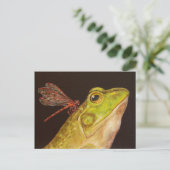 カエルとトンボはがき ポストカード (スタンド正面)
