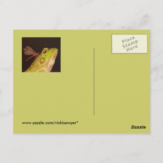 カエルとトンボはがき ポストカード (裏面)