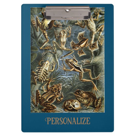 カエルとトートエルンストヘッケルヴィンテージ クリップボード (正面)