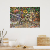 カエルとバイオリン – ポスター (キッチン)