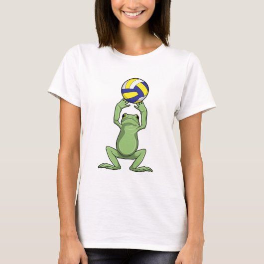カエルとバレーボール Tシャツ (正面)