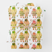 カエルとヒキガエルのラッピング紙  ラッピングペーパーシート (インサイチュ)