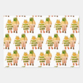 カエルとヒキガエルのラッピング紙  ラッピングペーパーシート (正面3)