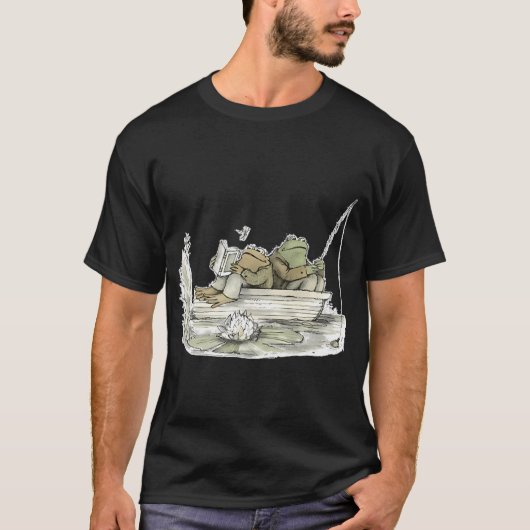 カエルとヒキガエルの釣り Tシャツ (正面)