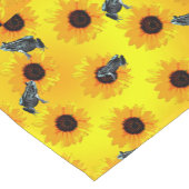 「カエルとヒマワリよくはしゃぐの自然」 ショートテーブルランナー (コーナー)