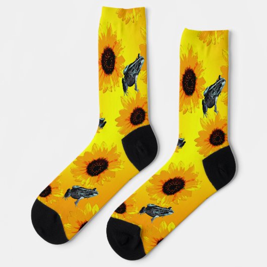 「カエルとヒマワリよくはしゃぐの自然」 ソックス (左)