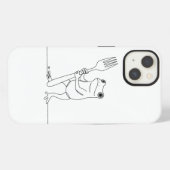カエルとフォーク iPhoneケース (裏面横)