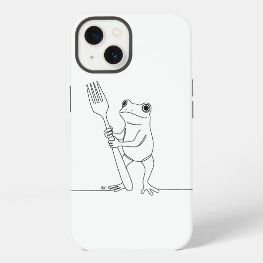 カエルとフォーク iPhoneケース (裏面)