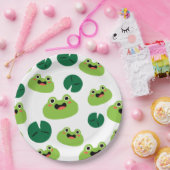 カエルとユリのパッド ペーパープレート (パーティー)