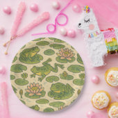 カエルとリリパット《植物》スイレンカエル ペーパープレート (パーティー)