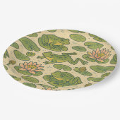 カエルとリリパット《植物》スイレンカエル ペーパープレート (アングル)