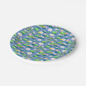 カエルとリリーのパッドかわいい誕生日ベビーシャワー ペーパープレート (アングル)