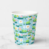 カエルとリリーのパッドかわいい誕生日ベビーシャワー 紙コップ (右)