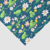 カエルとリリーパッドかわいい赤ちゃんシャワー誕生日子供 薄葉紙 (詳細)