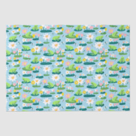 カエルとリリーパッドかわいい赤ちゃんシャワー誕生日子供 薄葉紙