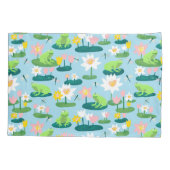 カエルとリリーパッドカワイイカスタムー 枕カバー (裏面)