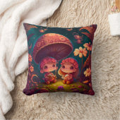 カエルと彼の会社遊の投げのまわりに柱 クッション (ブランケット)