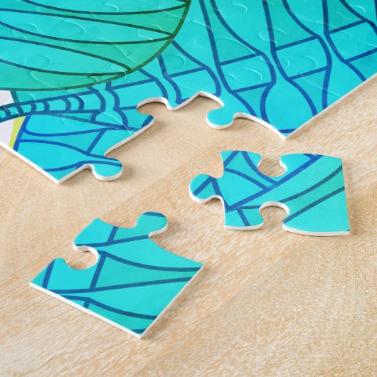 カエルと池 ジグソーパズル (側面)