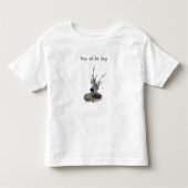 カエルと男の子の雨の妖精Tシャツ トドラーTシャツ (正面)