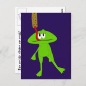 カエルと紙はがき ポストカード (正面/裏面)