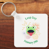 カエルと花火デザイン キーホルダー (正面)