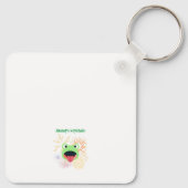 カエルと花火デザイン キーホルダー (裏面)