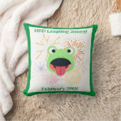 カエルと花火デザイン クッション (ブランケット)