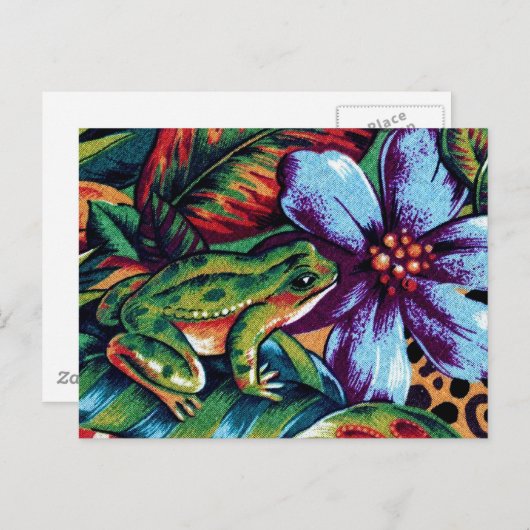 カエルと花2 ポストカード (正面/裏面)