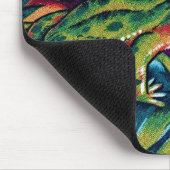 カエルと花2 マウスパッド (コーナー)