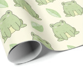 カエルと葉 ラッピングペーパー (ロールコーナー)