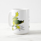 カエルと蓮の花、コーヒーマグ コーヒーマグカップ (正面左)