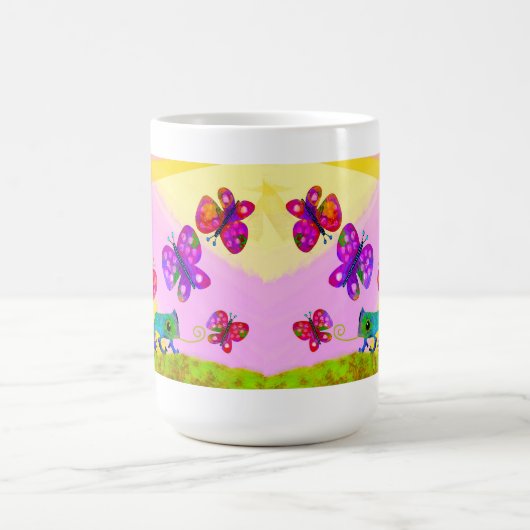カエルと蝶のマグ コーヒーマグカップ (中央)
