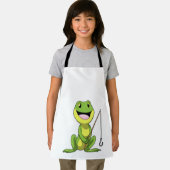 カエルと魚釣り魚釣り棒 エプロン (インサイチュ)