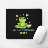 カエルになっちゃった私の深すぎる思考 Ribbit マウスパッド (マウス)