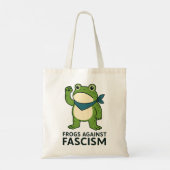 カエルによる反ファシズム ポートランドのカエル抗議 トートバッグ (裏面)
