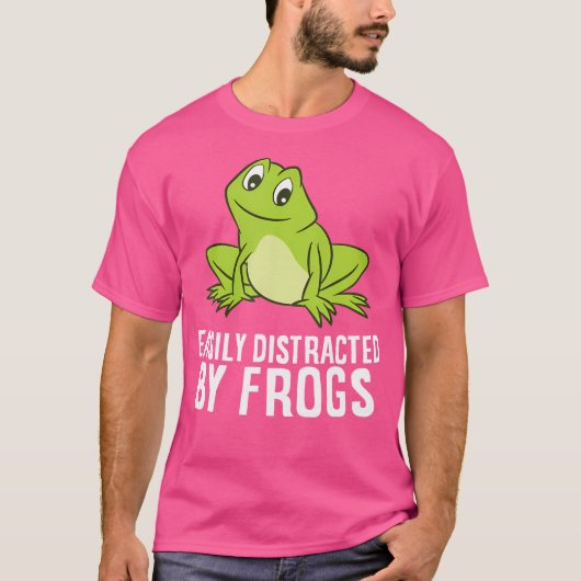 カエルに気を取られる Tシャツ (正面)