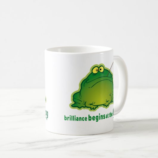 カエルのおもしろいなオーケストラの冗談で始めて下さい コーヒーマグカップ (正面右)