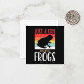 カエルのことが好きな普通の女の子 ノートカード (正面/裏面インサイチュ)