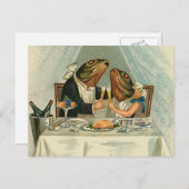 カエルのためのロマンチックなディナー ポストカード (正面/裏面)