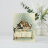 「カエルのためのロマンチックなディナー」ヴィンテージはがき ポストカード (スタンド正面)