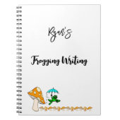 カエルのための書き物きのこノートブック ノートブック (正面)