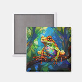 カエルのアートマグネット マグネット (正面/裏面)