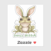 カエルのウサギのフロッピーイヤーイースターおもしろいに入る シール (シート)