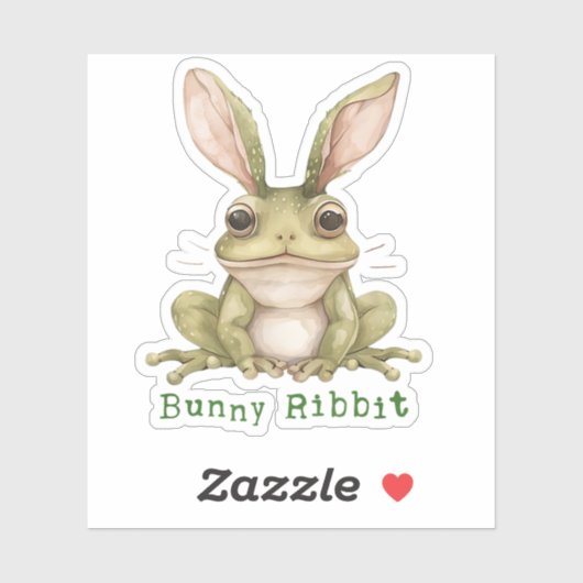カエルのウサギのフロッピーイヤーイースターおもしろいに入る シール (シート)