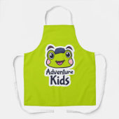 カエルのエプロンにレイを入れる | 料理アドベンチャーキッズ エプロン (正面)