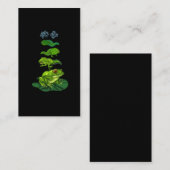 カエルのオタマジャクシの生物学が変態ライフサイクルアート 名刺 (正面/裏面)