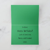 カエルのオリジナルグリーティングカード カード (内部)